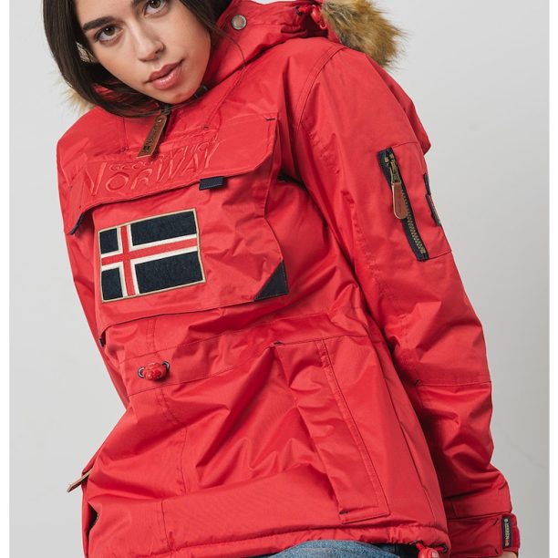 Зимно яке Aubergine с качулка Geographical Norway