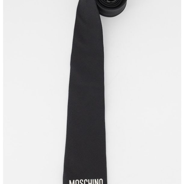 Копринена вратовръзка с лого Moschino