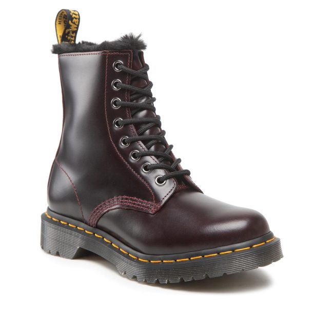 Кубинки Dr. Martens в Бордо цвят