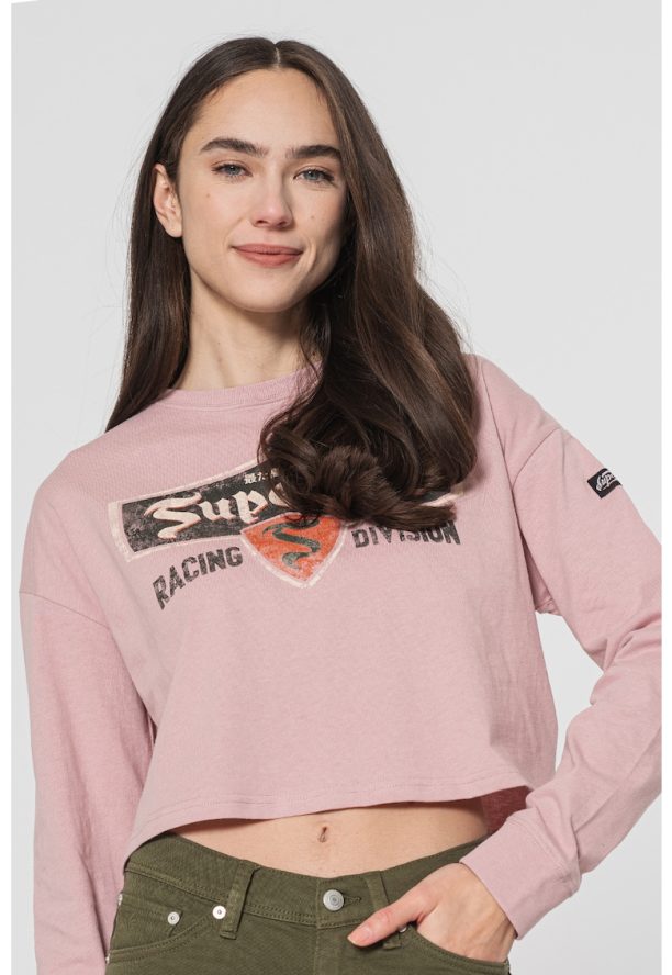 Къс суитшърт Boho с паднали ръкави SUPERDRY