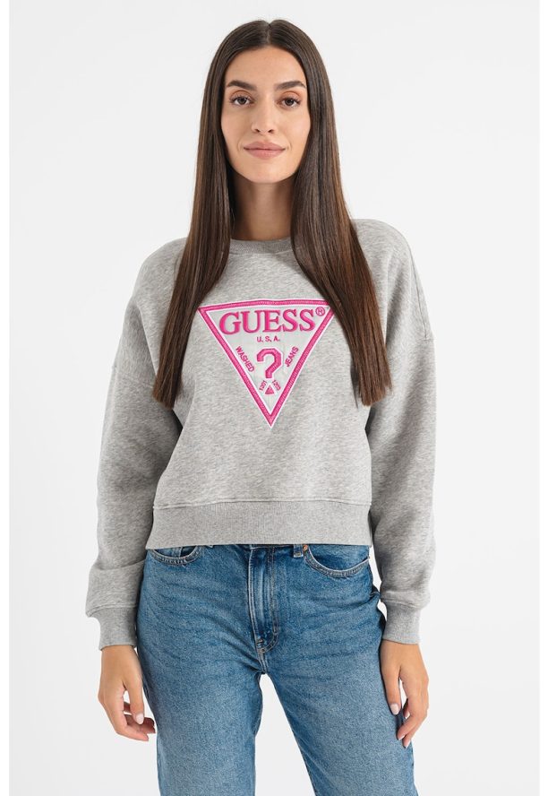 Къс суитшърт с паднали ръкави GUESS JEANS