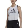 Къс фитнес топ с принт и лого adidas Performance