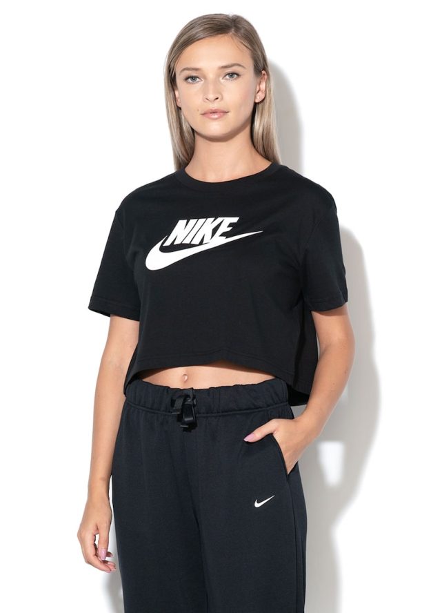 Къса памучна тениска Essentials с лого Nike