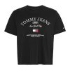 Къса тениска с лого Tommy Jeans