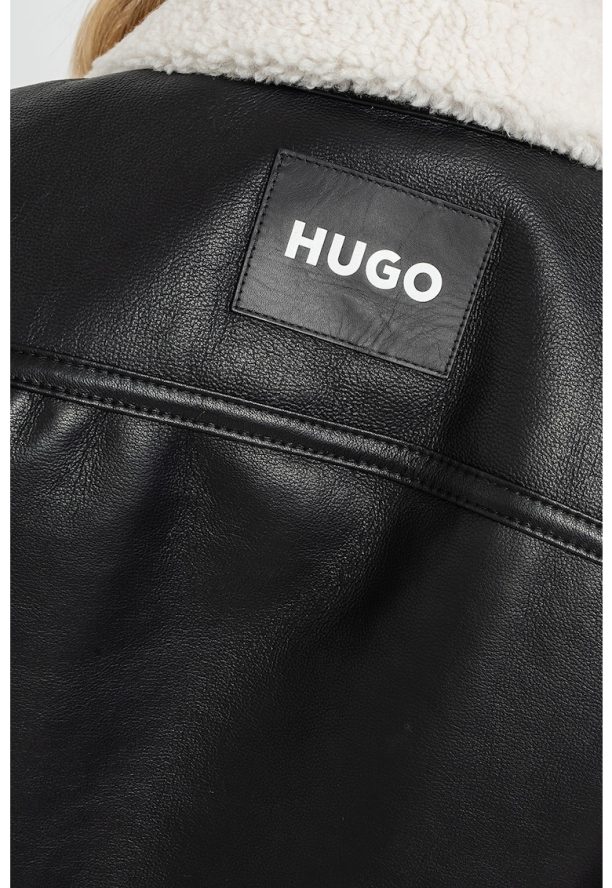 Късо зимно яке Adaph от еко кожа HUGO