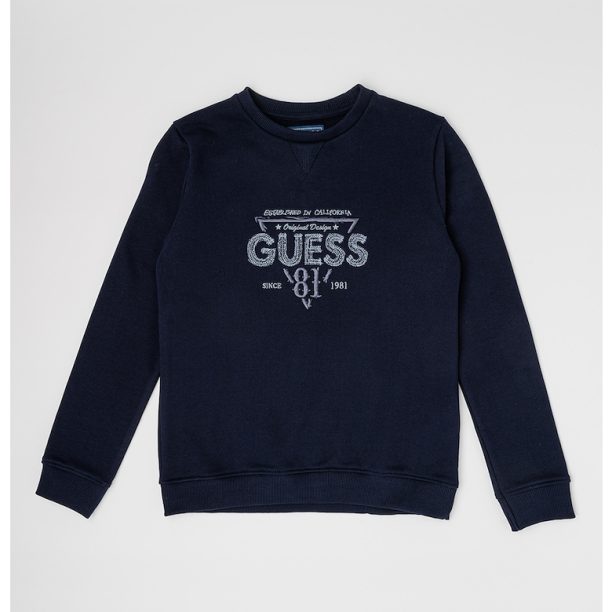 Памучен суитшърт с лого GUESS JEANS