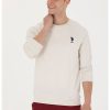 Памучен суитшърт с ръкави реглан US Polo Assn