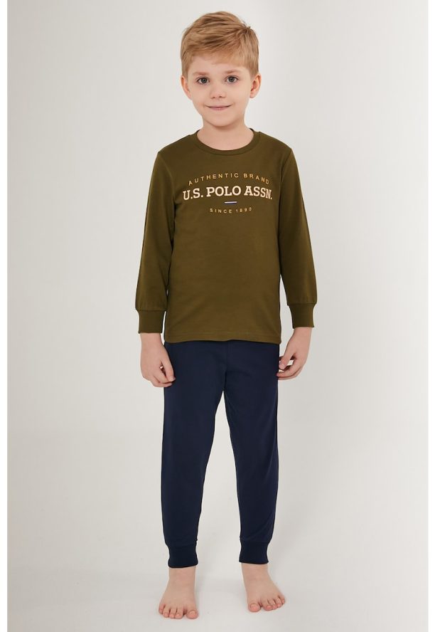 Памучна пижама с лого US Polo Assn