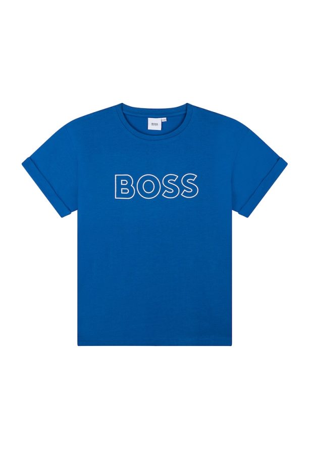 Памучна тениска на лога BOSS Kidswear