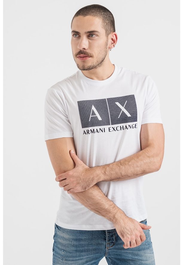 Памучна тениска с лого ARMANI EXCHANGE