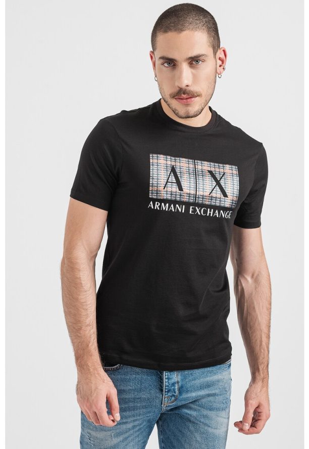 Памучна тениска с лого ARMANI EXCHANGE