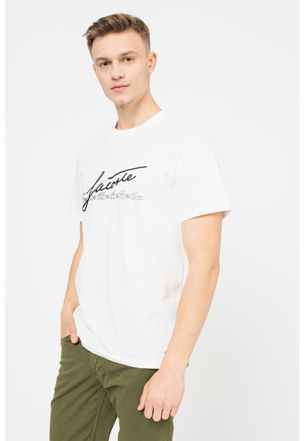 Памучна тениска с лого Lacoste