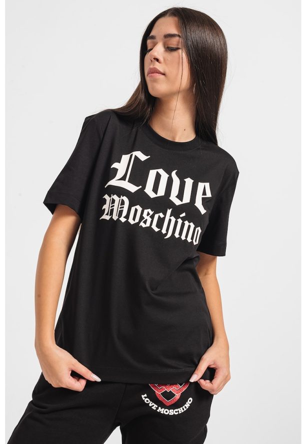 Памучна тениска с лого Love Moschino