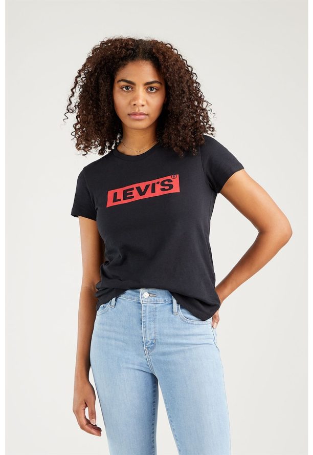 Памучна тениска с овално деколте Levis