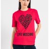 Памучна тениска с щампи Love Moschino