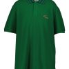 Памучна тениска с яка и раирана яка Lacoste