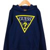 Памучно худи с джоб кенгуру GUESS JEANS