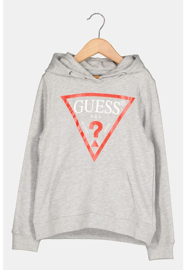 Памучно худи с джоб кенгуру GUESS JEANS