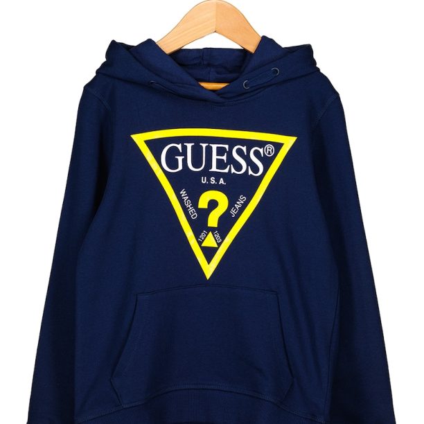 Памучно худи с джоб кенгуру GUESS JEANS