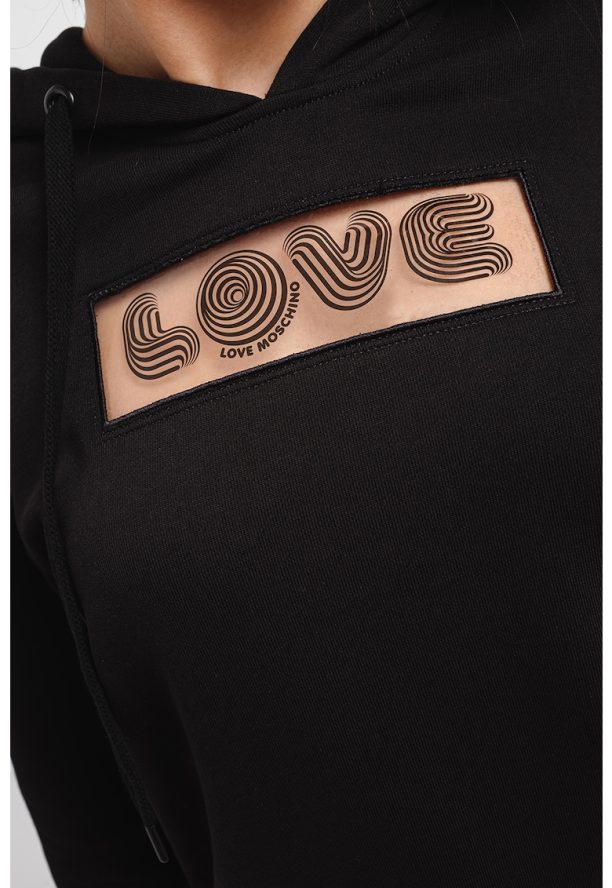 Памучно худи с лого Love Moschino