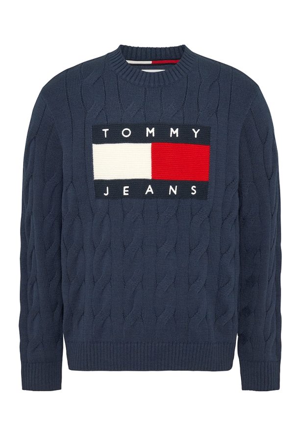 Плетен пуловер с овално деколте Tommy Jeans