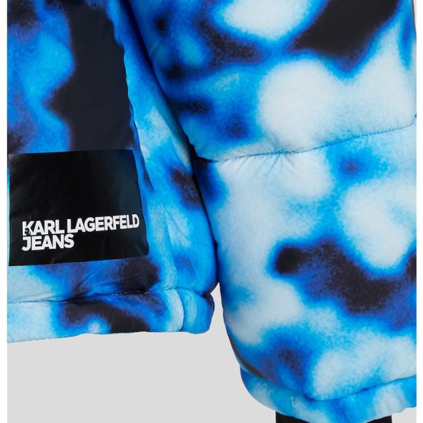 Подплатено зимно яке с абстрактна шарка KARL LAGERFELD JEANS