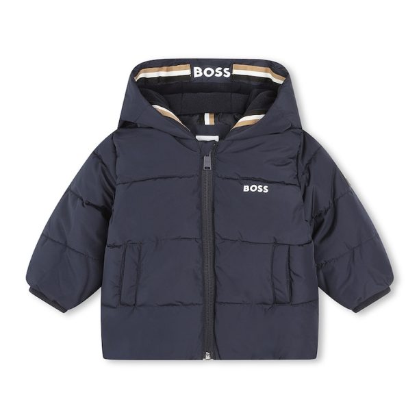 Подплатено зимно яке с качулка BOSS Kidswear