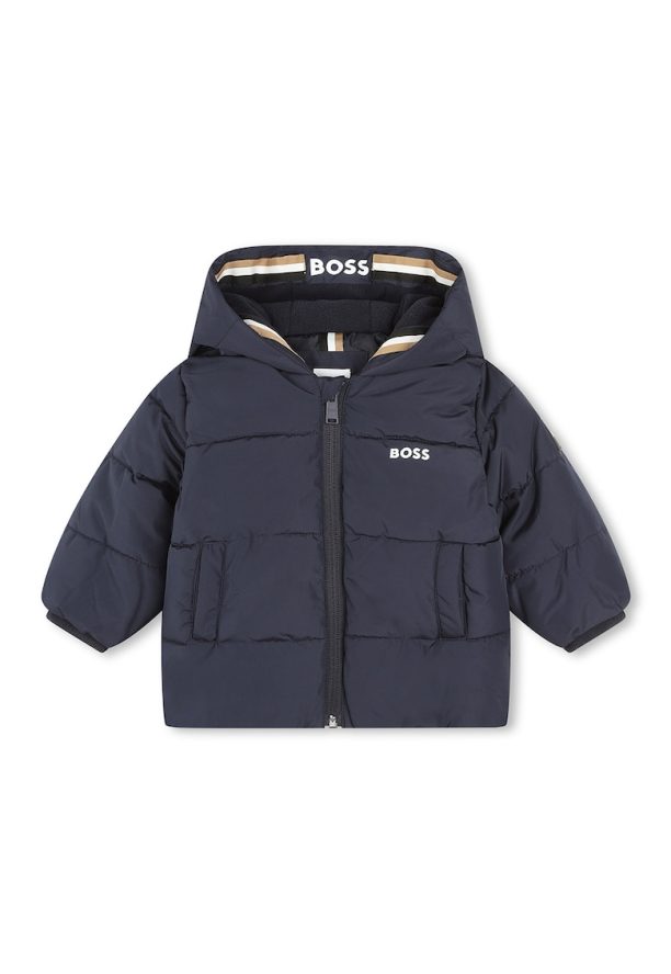 Подплатено зимно яке с качулка BOSS Kidswear