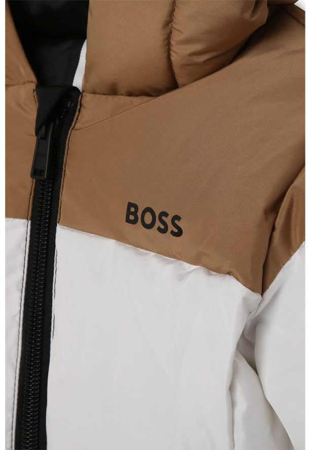 Подплатено зимно яке с качулка BOSS Kidswear