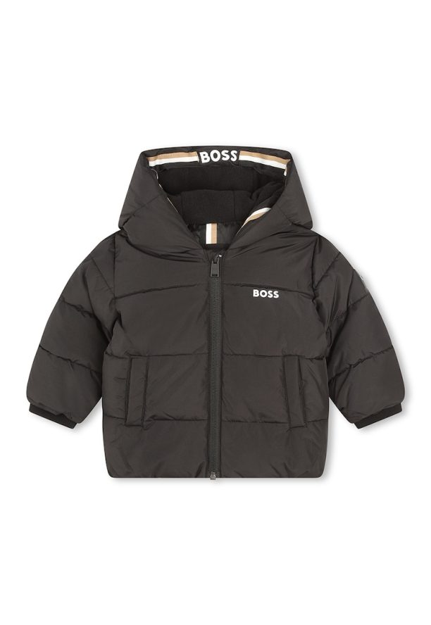 Подплатено зимно яке с качулка BOSS Kidswear