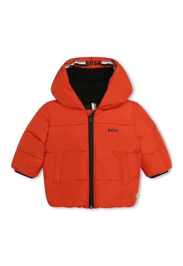 Подплатено зимно яке с качулка BOSS Kidswear