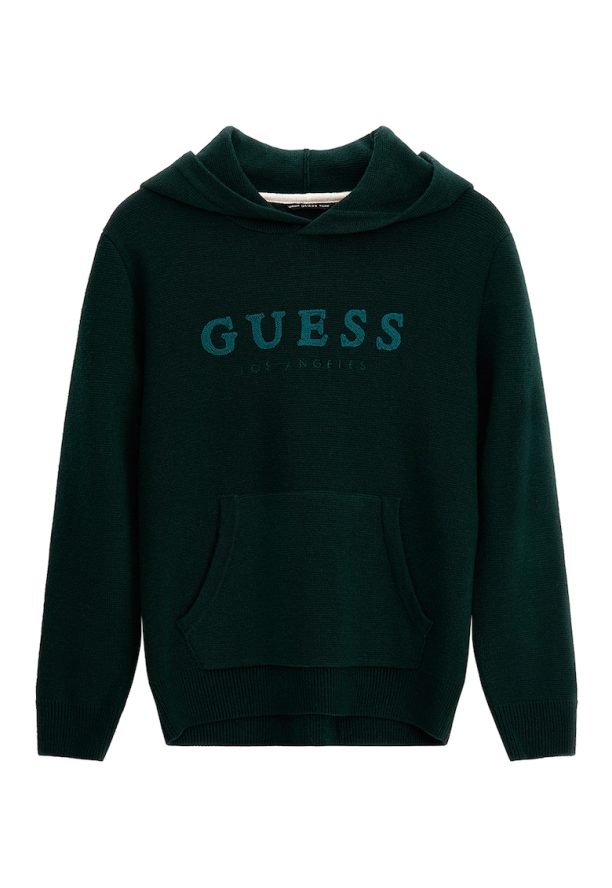 Пуловер с качулка и лого GUESS JEANS