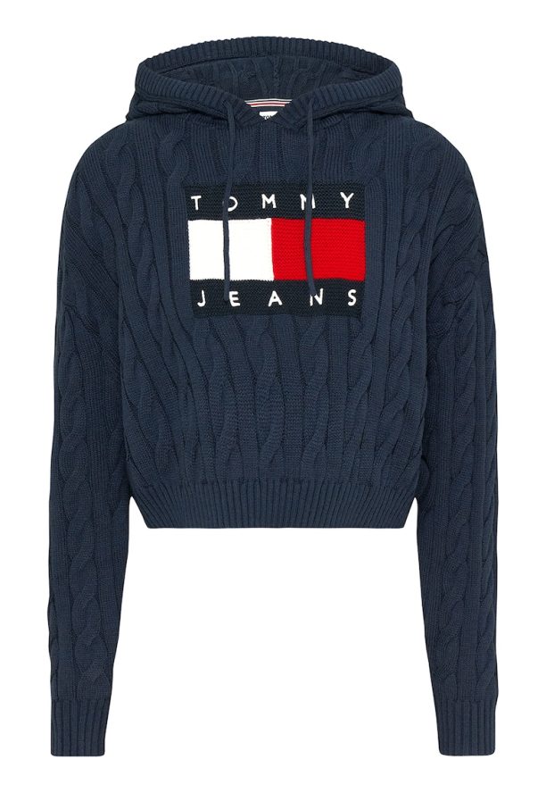 Пуловер с качулка и плетка осморка Tommy Jeans