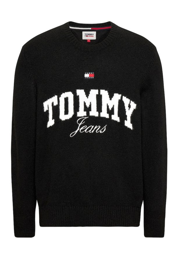 Пуловер с лого и овално деколте Tommy Jeans