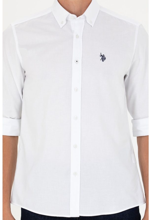 Риза Oxford с бродирано лого US Polo Assn