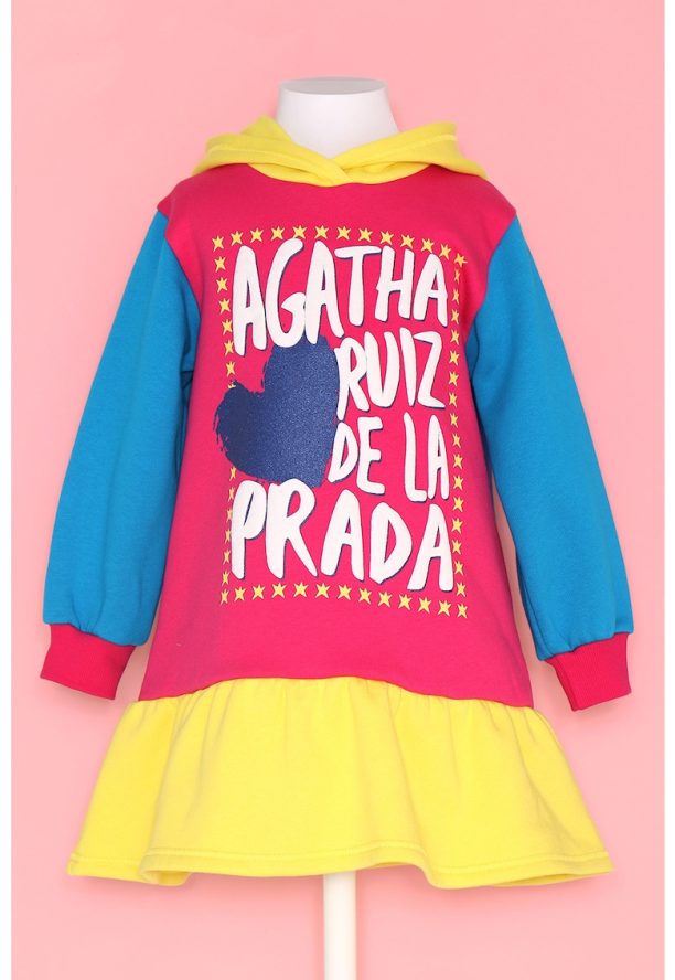 Рокля с лого и качулка Agatha Ruiz de la Prada