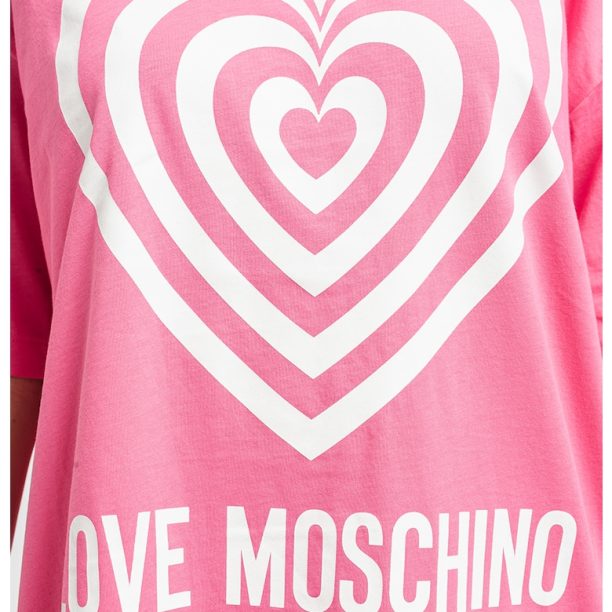 Рокля тип тениска с лого Love Moschino