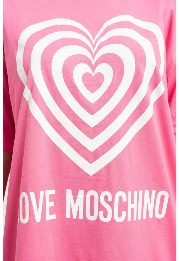 Рокля тип тениска с лого Love Moschino