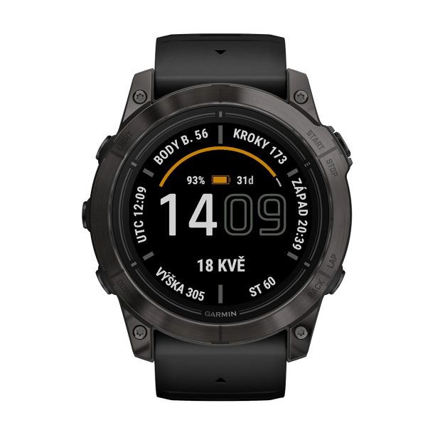 Оригинален Мъжки Смарт часовник Garmin Epix Pro Gen 2 Sapphire Edition Carbon Grey DLC Titanium/Black 010-02804-01