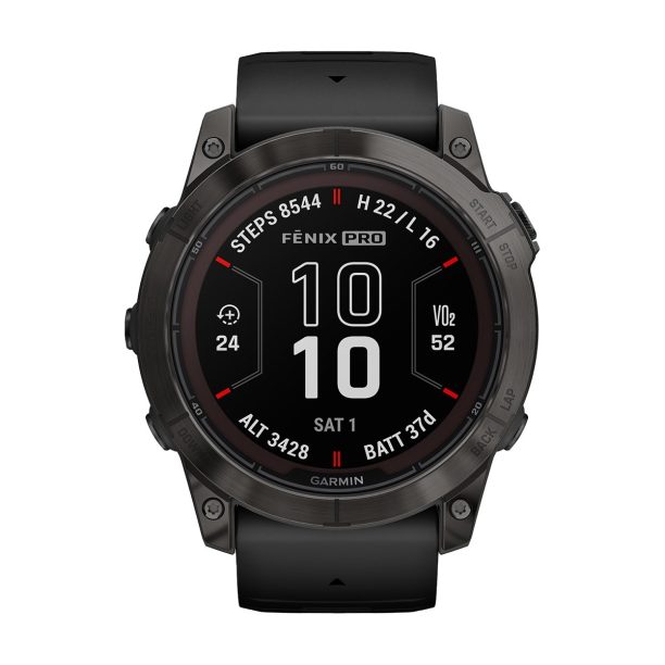 Оригинален Мъжки Смарт часовник Garmin Fenix 7X Pro Sapphire Solar Edition Carbon Grey DLC Titanium/Black 010-02778-11