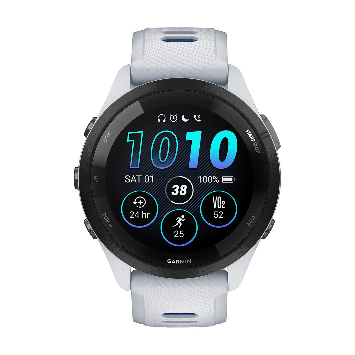 Оригинален Мъжки Смарт часовник Garmin Forerunner 265 Whitestone/Tidal Blue 010-02810-11