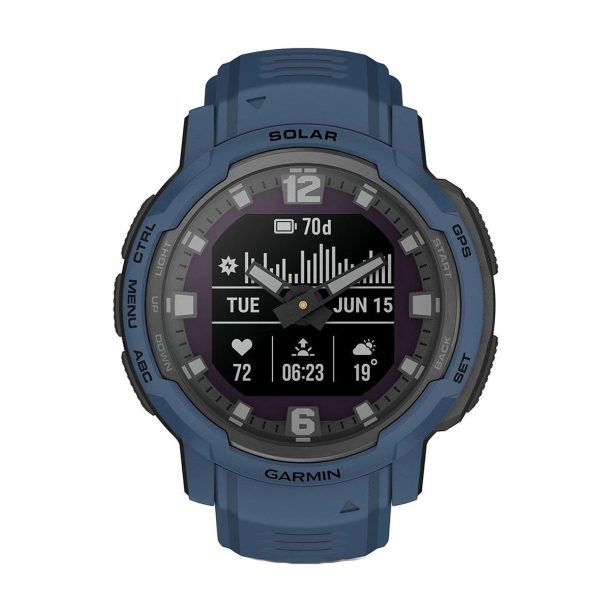 Оригинален Мъжки Смарт часовник Garmin Instinct Crossover Solar Tidal Blue 010-02730-02