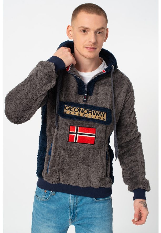 Суитшърт Gymclass с качулка и цип Geographical Norway