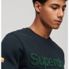 Суитшърт Ovin Classic с овално деколте и лого SUPERDRY