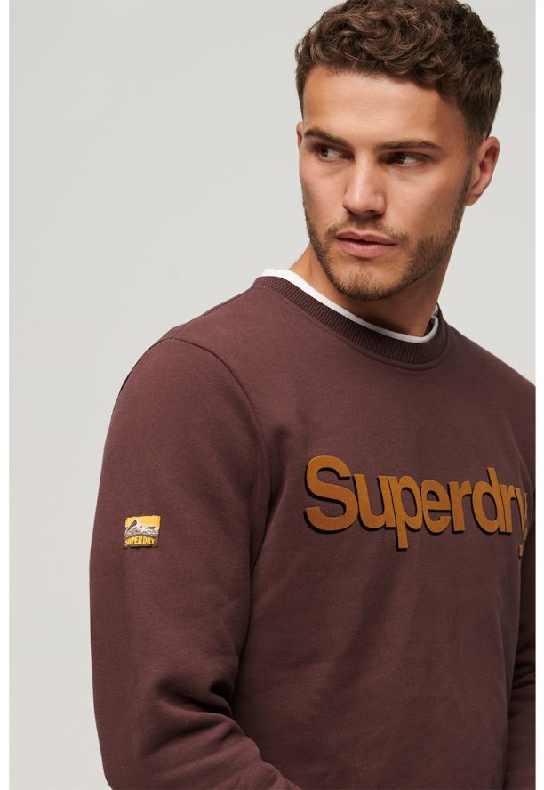 Суитшърт Ovin Classic с овално деколте и лого SUPERDRY