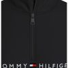 Суитшърт с къс цип и бродирано лого Tommy Hilfiger