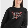 Суитшърт с лого и овално деколте GUESS JEANS