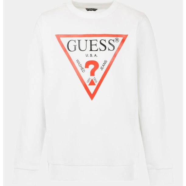 Суитшърт с лого и овално деколте GUESS JEANS