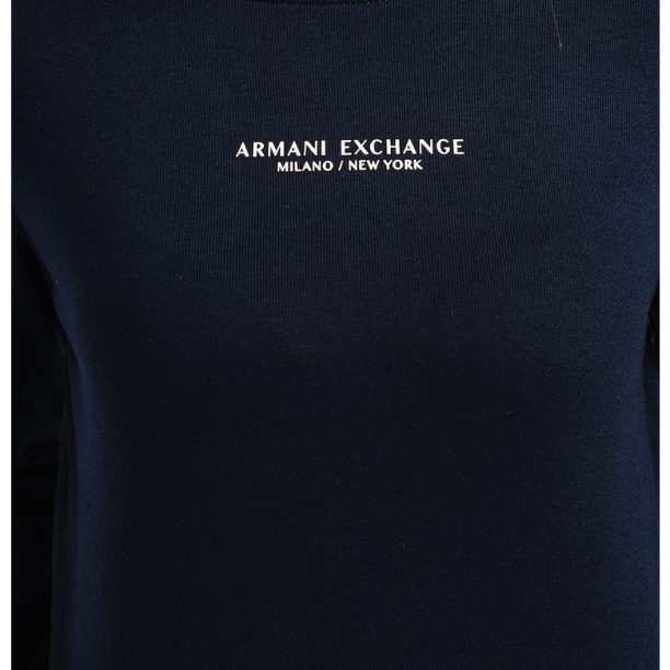 Суитшърт с овално деколте и лого ARMANI EXCHANGE