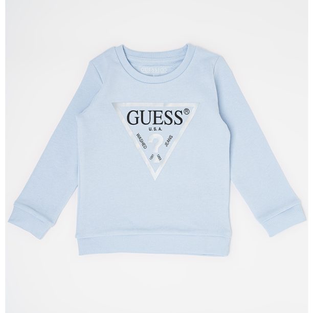 Суитшърт с овално деколте и лого GUESS JEANS